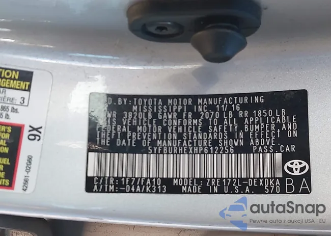 5YFBURHEXHP612256: 43807964