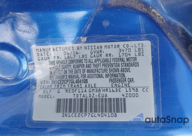 3N1CE2CP7GL404108: 43808035