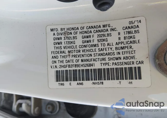 2HGFB2F89EH526841: 43808097