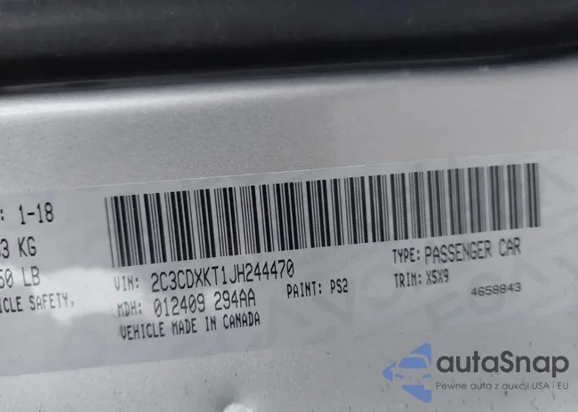 2C3CDXKT1JH244470: 43808101