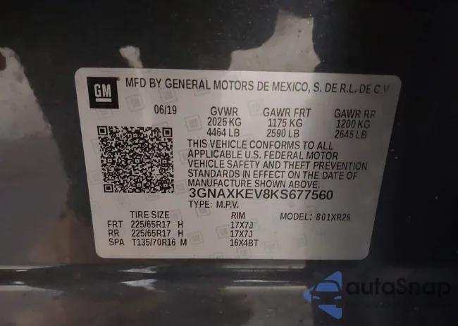 3GNAXKEV8KS677560: 43808157