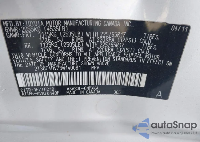 2T3BF4DV7BW140081: 43808176