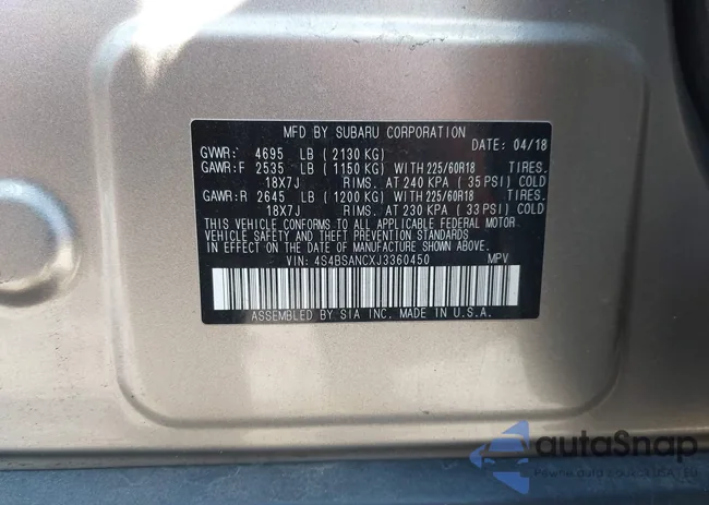 4S4BSANCXJ3360450: 43808187