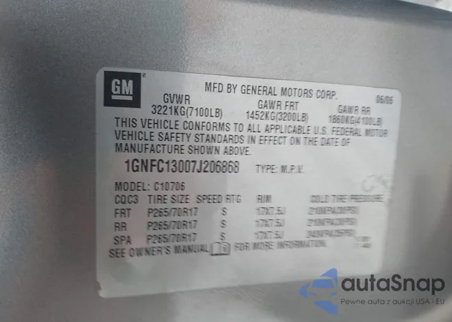 1GNFC13007J206868: 43808242