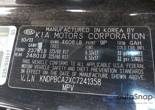 KNDPBCA2XC7241358: 43808355