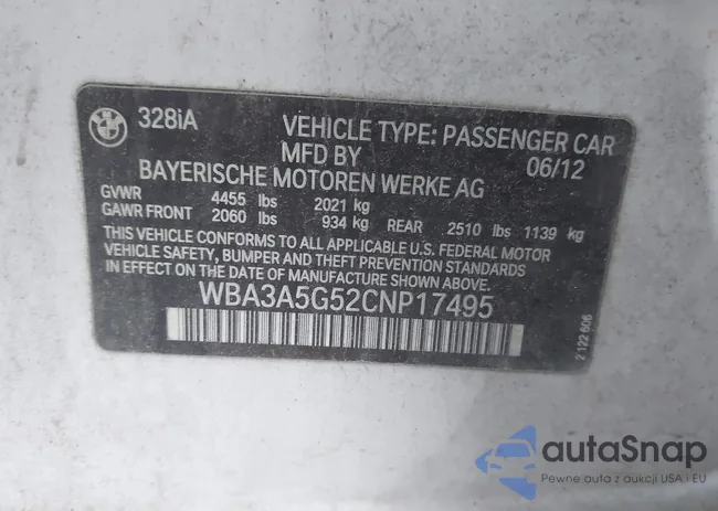 WBA3A5G52CNP17495: 43808482