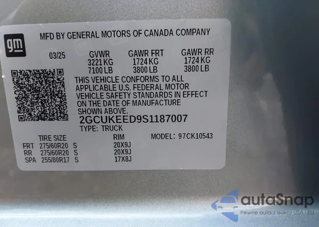 2GCUKEED9S1187007: 43808486