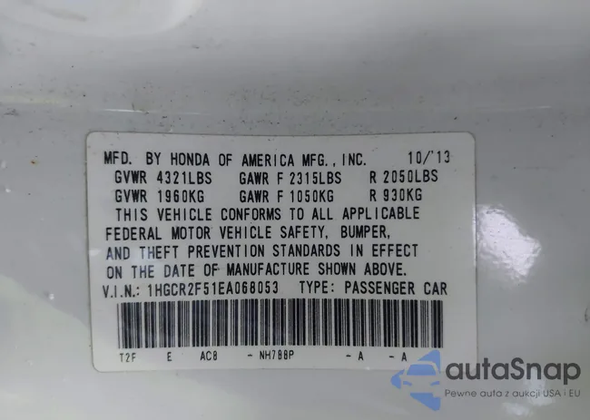 1HGCR2F51EA068053: 43808512