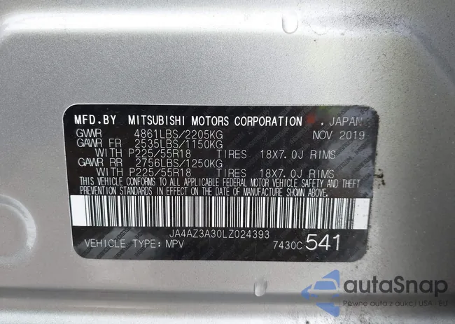 JA4AZ3A30LZ024393: 43807580