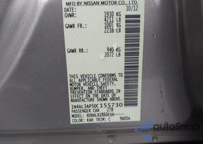 1N4AL3AP5DC155730: 43807607