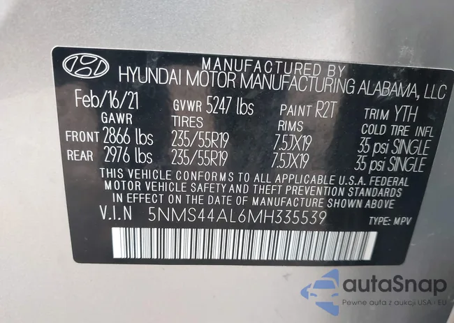 5NMS44AL6MH335539: 43807656