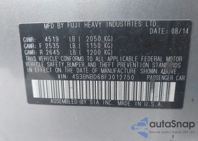 4S3BNBD68F3012750: 43807671