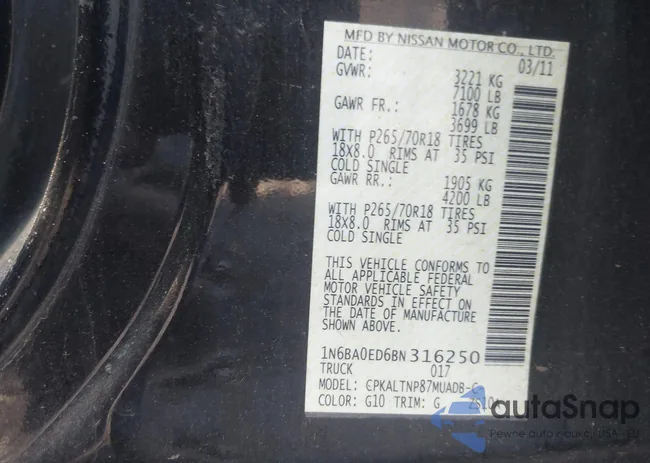 1N6BA0ED6BN316250: 43807770