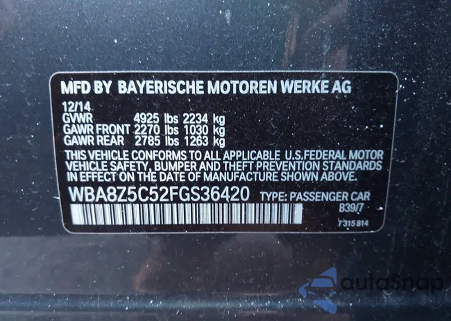 WBA8Z5C52FGS36420: 43808957