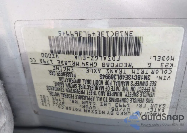 3N1BC13E49L369945: 43809017