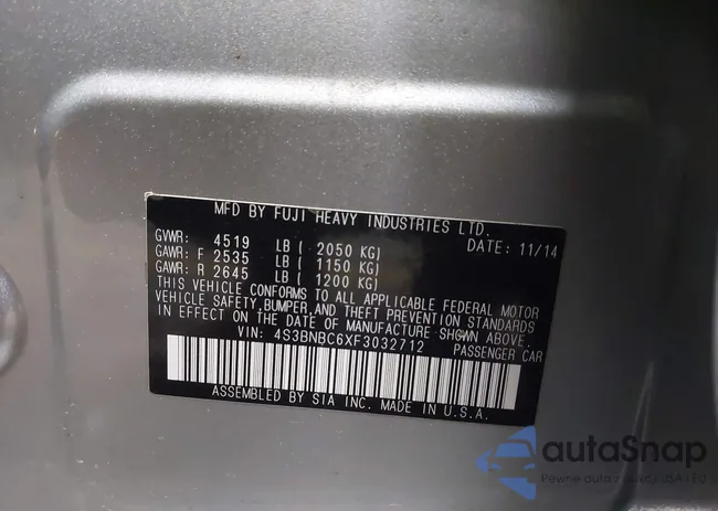 4S3BNBC6XF3032712: 43809044