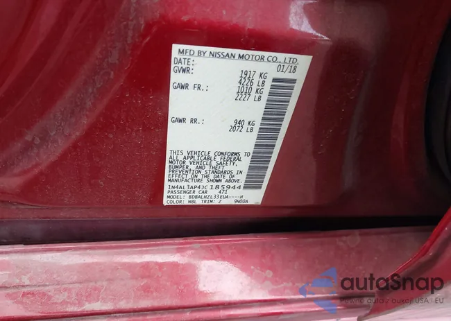 1N4AL3AP4JC185944: 43809135