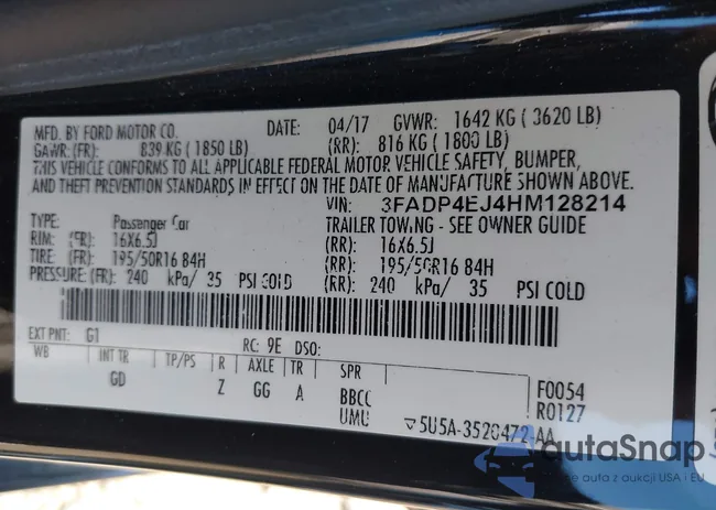 3FADP4EJ4HM128214: 43809225