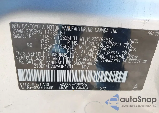 2T3DF4DV0AW061701: 43809298