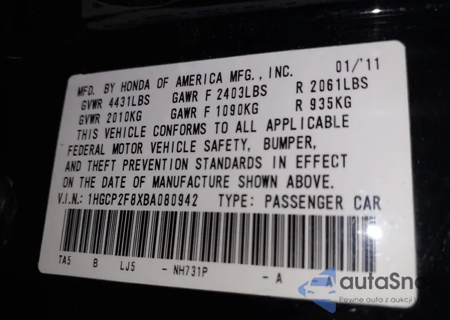 1HGCP2F8XBA080942: 43809315