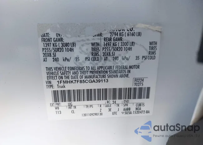 1FMHK7F85CGA39113: 43809447