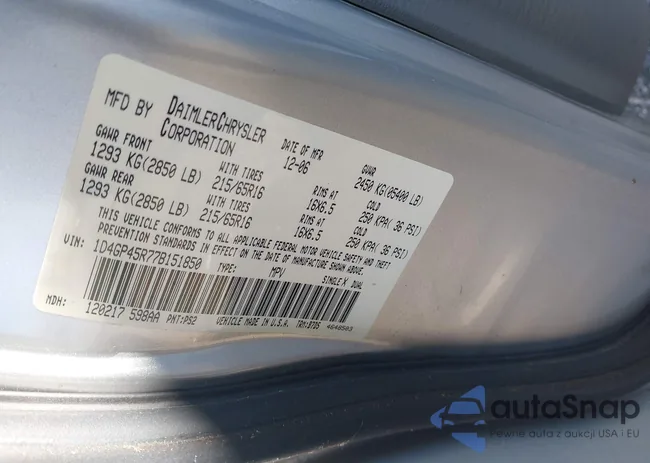 1D4GP45R77B151850: 43808635