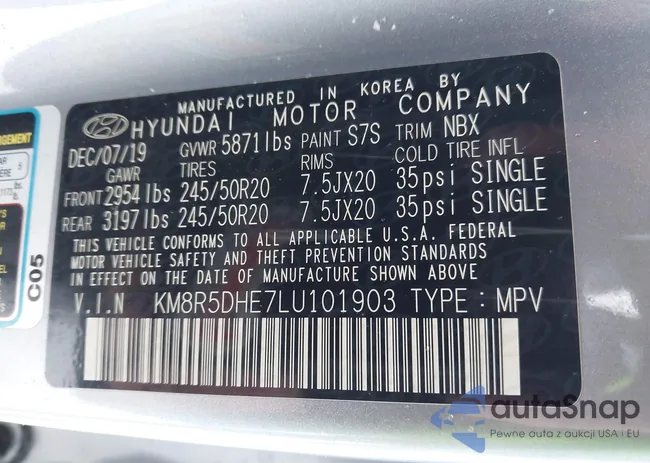 KM8R5DHE7LU101903: 43808678