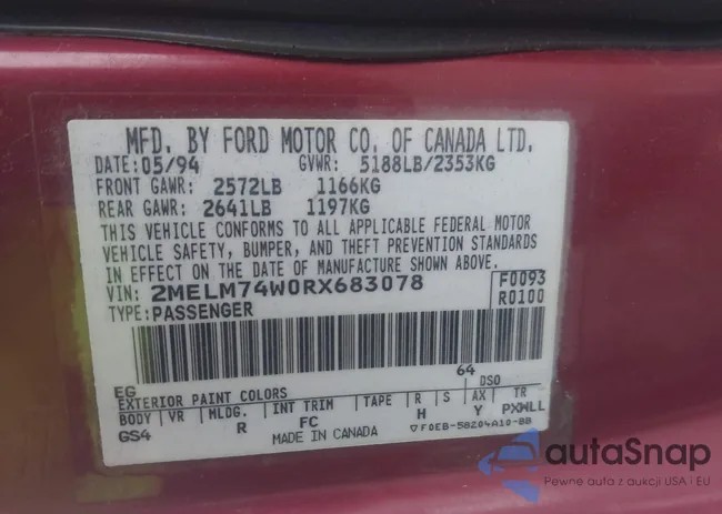 2MELM74W0RX683078: 43808778