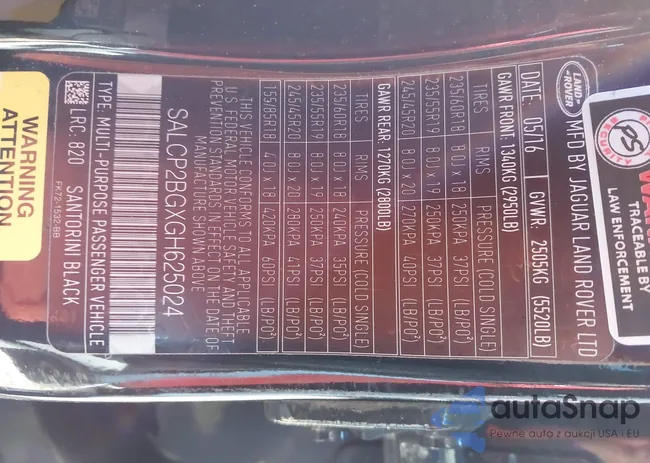 SALCP2BGXGH625024: 43808799