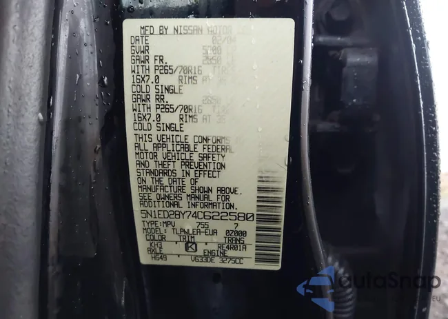 5N1ED28Y74C622580: 43808836