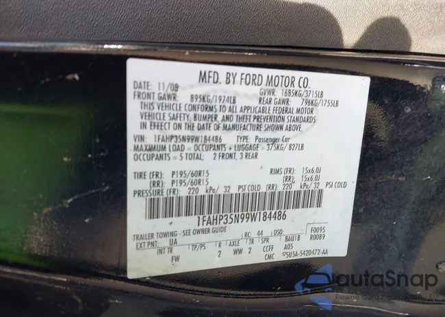 1FAHP35N99W184486: 43808905