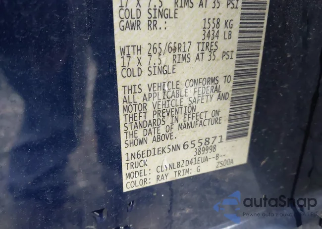 1N6ED1EK5NN655871: 43810032