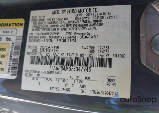 1FA6P8AM5F5347945: 43810040