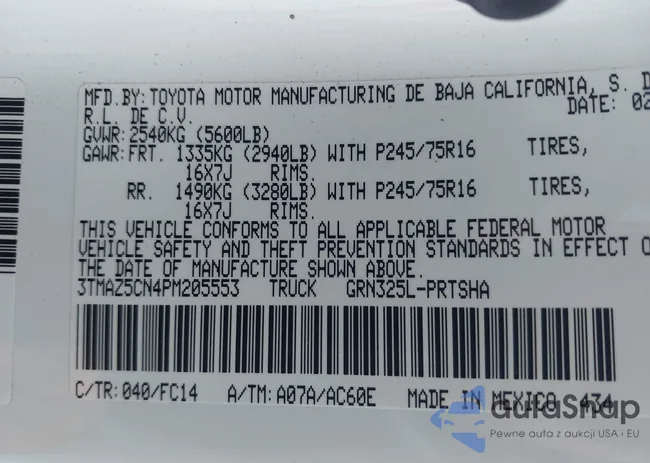 3TMAZ5CN4PM205553: 43810265