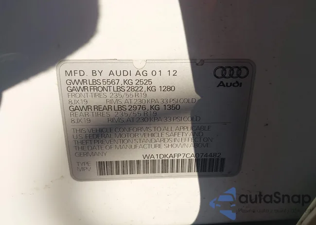 WA1DKAFP7CA074482: 43810271