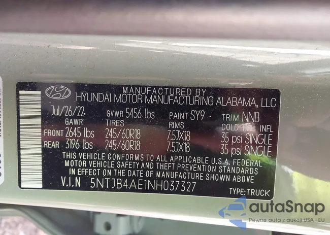 5NTJB4AE1NH037327: 43810359