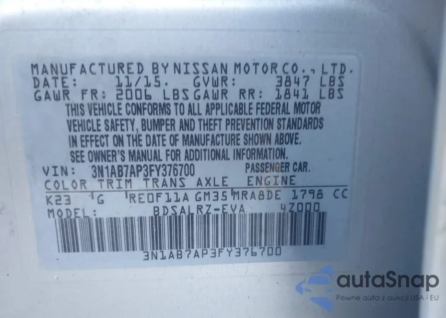 3N1AB7AP3FY376700: 43810530