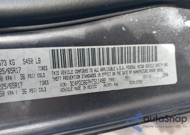 3C4PDCBG7HT511492: 43809622