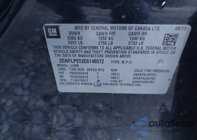 2GNFLPE52C6148572: 43809825