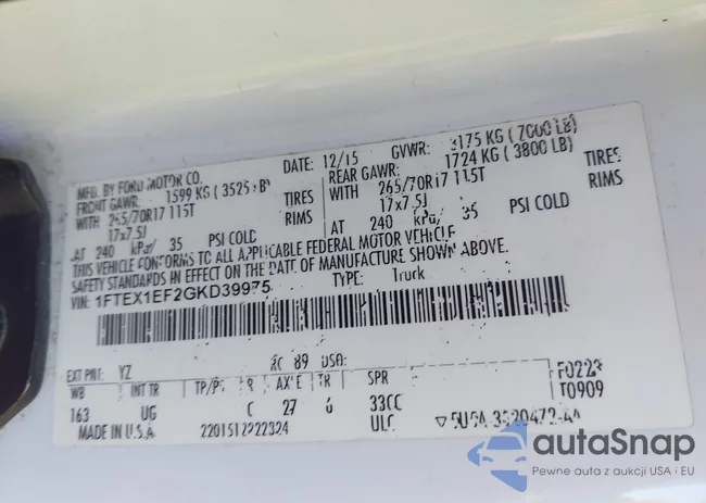 1FTEX1EF2GKD39975: 43809832