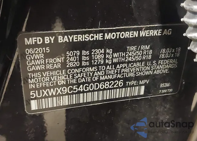 5UXWX9C54G0D68226: 43809847