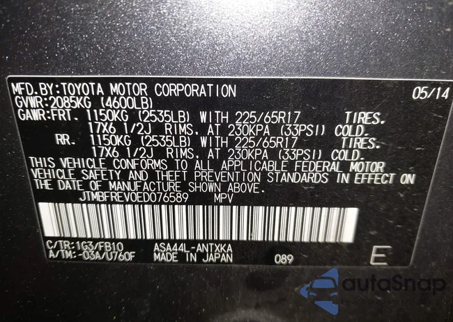 JTMBFREV0ED076589: 43809917