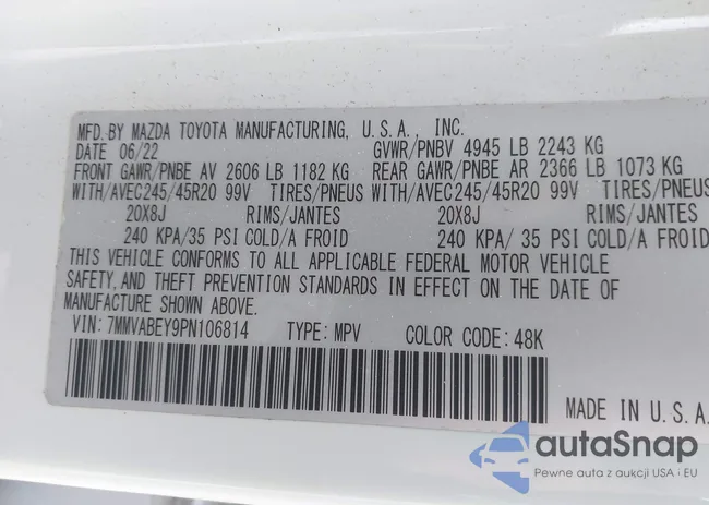 7MMVABEY9PN106814: 43810941