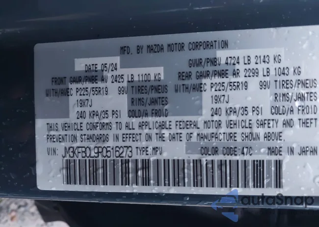 JM3KFBCL9R0516273: 43811119