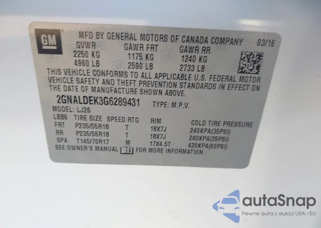 2GNALDEK3G6289431: 43811159