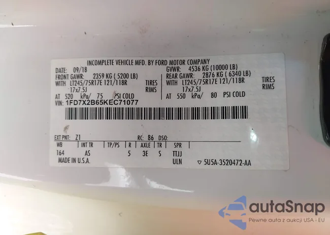 1FD7X2B65KEC71077: 43811182