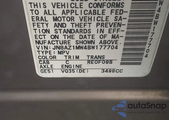 JN8AZ1MW4BW177704: 43811272