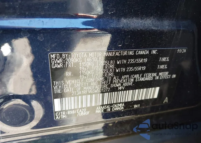 2T3A1RFV6SW501272: 43810656