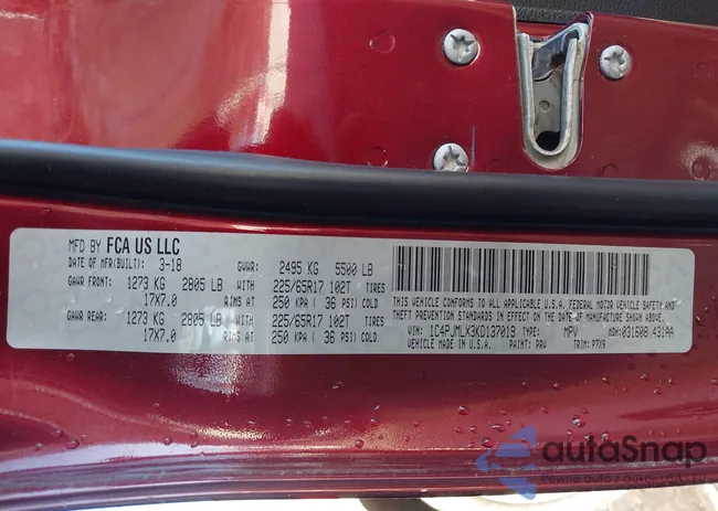 1C4PJMLX3KD137019: 43810759