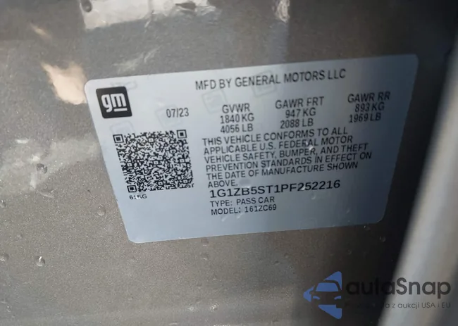 1G1ZB5ST1PF252216: 43812192